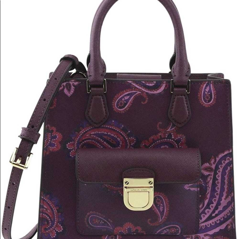Michael Kors "Bridgette" Plum Sachtel